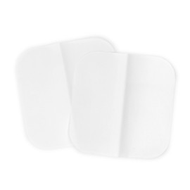 Dritz 5 by 5-Inch Iron on Twill Patches, 2-Pack, White