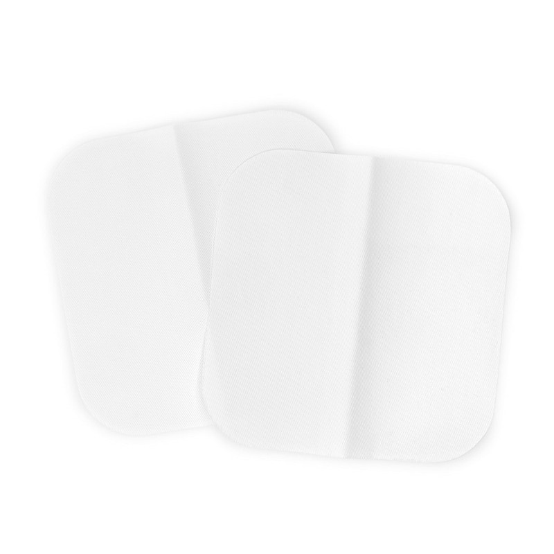 Dritz 5 by 5-Inch Iron on Twill Patches, 2-Pack, White