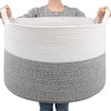 Extra Large Wicker Storage Basket, 83L Round Jute Basket for