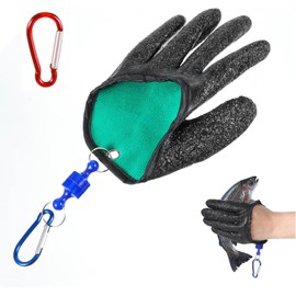 TerraShine Fishing Gloves, Cut Resistant Fishing Gloves, Anti-Slip, Durable, Portable, Wear-resistant, Drop Prevention, Magnetic Hook, For Cutting Fish (Left Hand Cover)