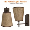 Facon 12V LED RV Wall Sconce with Round Fabric Shape