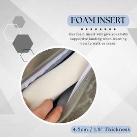 Thick Padded 50" X 50" Leather Baby Play Mat | 1.8" Thickness, Reversible, & Easy-to-Clean | Lightweight & Soft for Tummy Time, Crawling, & Safe Play | Baby Playpen Mat