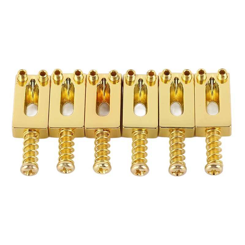 6 Pcs Electric Guitar Bridge Saddle Standard Zinc Alloy Guitar