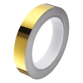 HARFINGTON Floor Tiles Gold Foil Lines Metallic Mirror Tape 0.79" x82 Ft Ft Self Adhesive Decor Floor Wall Seam Sticker Waterproof Gap Sealing Tape for Kitchen Bathroom Cabinet