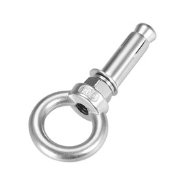 sourcing map M10 x 60 Expansion Eyebolt Eye Nut Screw with Ring 304 Stainless Steel Anchor Raw Bolts 1 Pcs