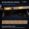 20 Pcs 12V DC 6.4 Inch Amber LED Side Marker