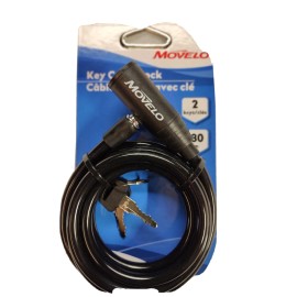 Movelo Bicycle Bike Keyed Cable Lock with 2 Keys