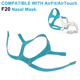 F20 Headgear for Airfit/Airtouch, Adjustable Cpap Mask Headgear, Comfortable Cpap Mask Strap Accessories with Strong Hook and Loop for Airfit/AirTouch F20 Strap, L Size For Big Face