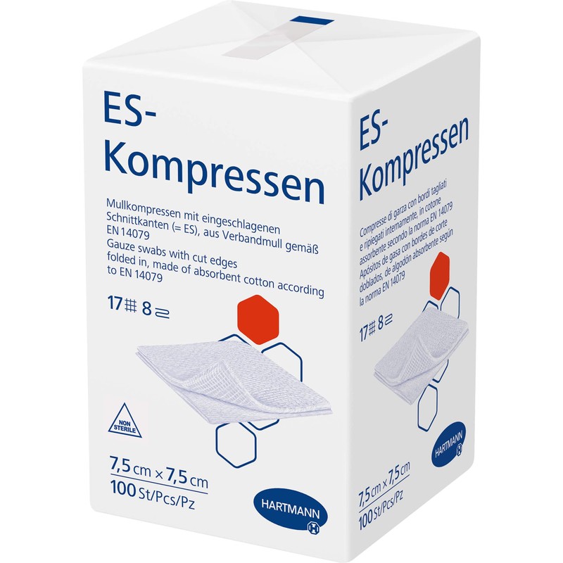 ES-Kompressen unsteril 8fach 7,5x7,5cm, 100 St [Badartikel]