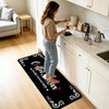 Coffee Themed Kitchen Mats for Floor, Non Slip Cushioned Kitchen