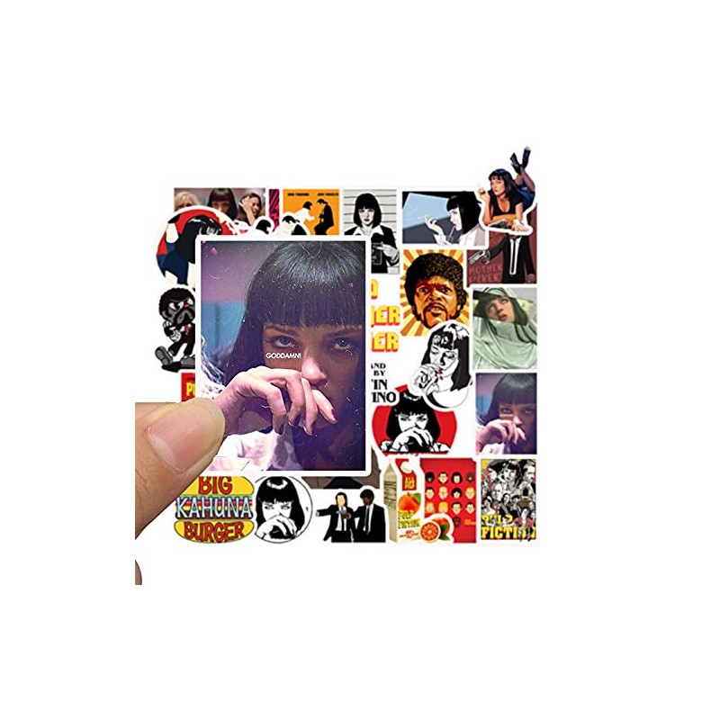 us-style 50 Movie Cinema Pulp Fiction Stickers Waterproof Stickers Assortment