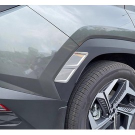 ANUNFRRE Car Accessories Fit for Hyundai Tucson 2022 2023 2024 ABS Exterior Front + Rear Wheel Eyebrow Arches Fend Cover Trim 4PCS Set （Chrome）