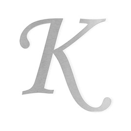 Metal Letter K Great for Mailbox or Front Door, Made from Unfinished Unsealed Steel, Use Indoor/Outdoor Home or Yard Decor, Can be Painted or Left Unpainted