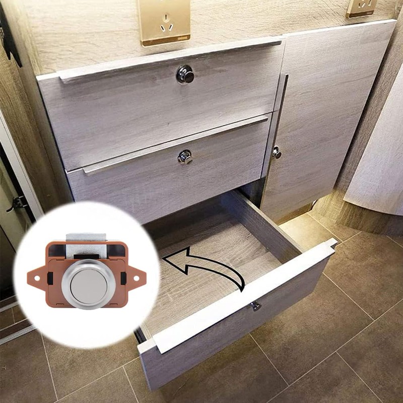2 Pieces Cabinet Lock Catch, Push Lock, Push Lock Furniture