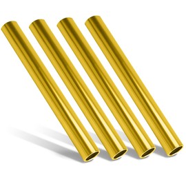 4 Pack Relay Baton, Aluminum Alloy Athletics Batons Track, Relay Race Supplies, Running Baton Stick for Race Running and Outdoor Sports (Gold)