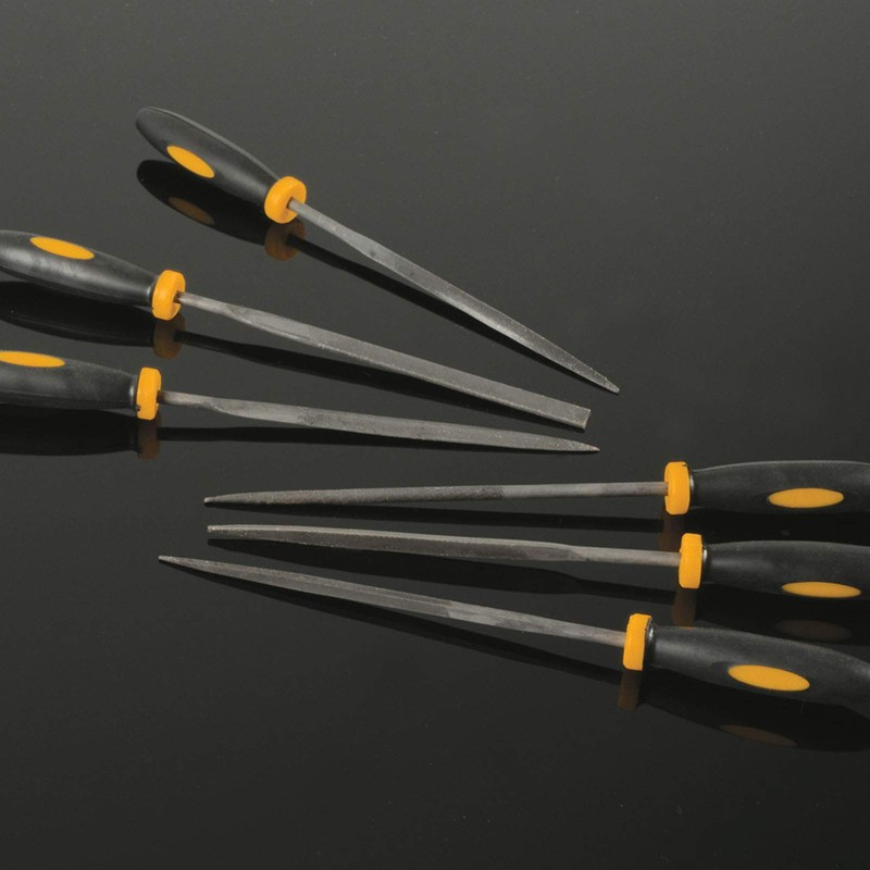 Needle File Filing 6 Piece Precision Tool Set with Cushion