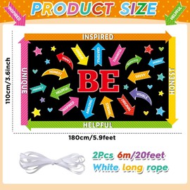 Affirmation Station Classroom Decorations Be Amazing Classroom Banner Back to School Photo Booth Props Inspirational Arrow Sign Backdrop for School Office Home Hallway Wall Art Decorations