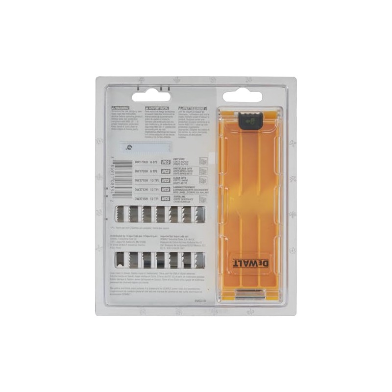 Dewalt 10-Piece Assorted U-Shank Jig Saw Blade Set with Case,