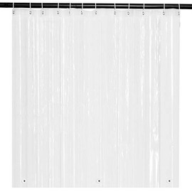 OPTIDOG PEVA Shower Curtain Liner,72 inches W x 72 inches H,Clear 4G Thickness,Lightweight,Rustproof Metal Grommets,3 Weighted Magnets,Non-Toxic,Odor Free