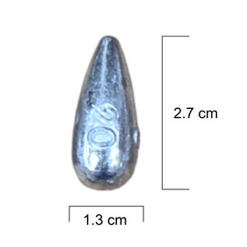 PRO FILSTAR Inline Ground Lead Fishing Set 30 x 20 g - Lead Fishing - Fishing Lead Set - Ground Fishing - Pear Lead - Lead Weight - Fishing Weights - Carp Lead - Drop Lead