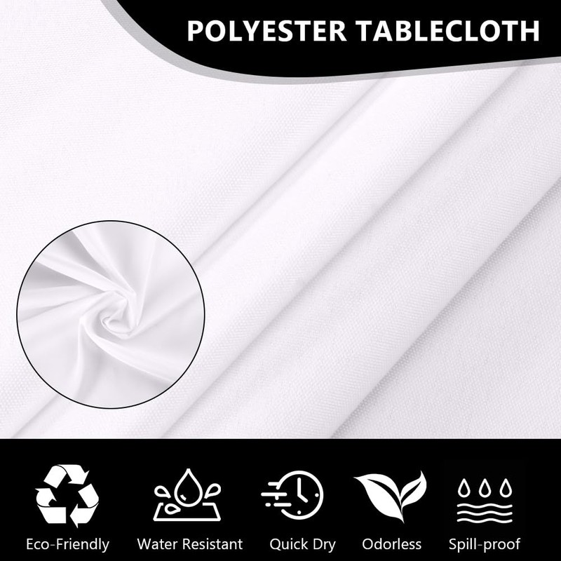 AUAUY Round Table Cloth Wipe Clean Tablecloth 120cm Diameter, Polyester
