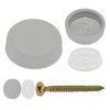 Snap-On Two Piece Dome Screw Cover Caps - Pack of