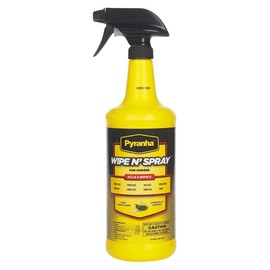 Tack Shack of Ocala Pyranha Fly Spray, Fly Spray, Fly Spray for Horses, Pyranha Zero-Bite, Pyranha Wipe and Spray, Pyranha Nulli-Fly (Pyranha Wipe & Spray Oil Base, 32oz)