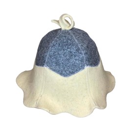 Sauna Hat Flower 100% Wool Felt Embroidered Head Protection from Heat