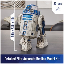 4D Build Star Wars R2-D2 Cardstock 3D Model Kit, Star Wars Gifts, Toys Desk Décor for Fans & Collectors, 201 Pieces, 3D Puzzles, Gift Ideas for Ages 12 & Up