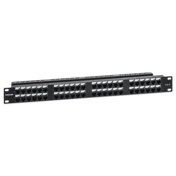 Intellinet 48 Port Cat6 Network Patch Panel – 1U Rack