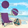 NORTHROAD Low Folding Beach Chair,Portable Lightweight Lowback Sling Chair, Outdoor