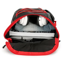 LD LEONIDAS SELECTED DESIGN Backpack Folding Backpack Mini Nylon Travel Hand Luggage Folding Bag Reusable Sports Bag Replacement Bag or Shopping Travel Bag Camping, black