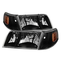 Xtune HD-JH-CRVI98-SET-BK Crown Victoria Headlight