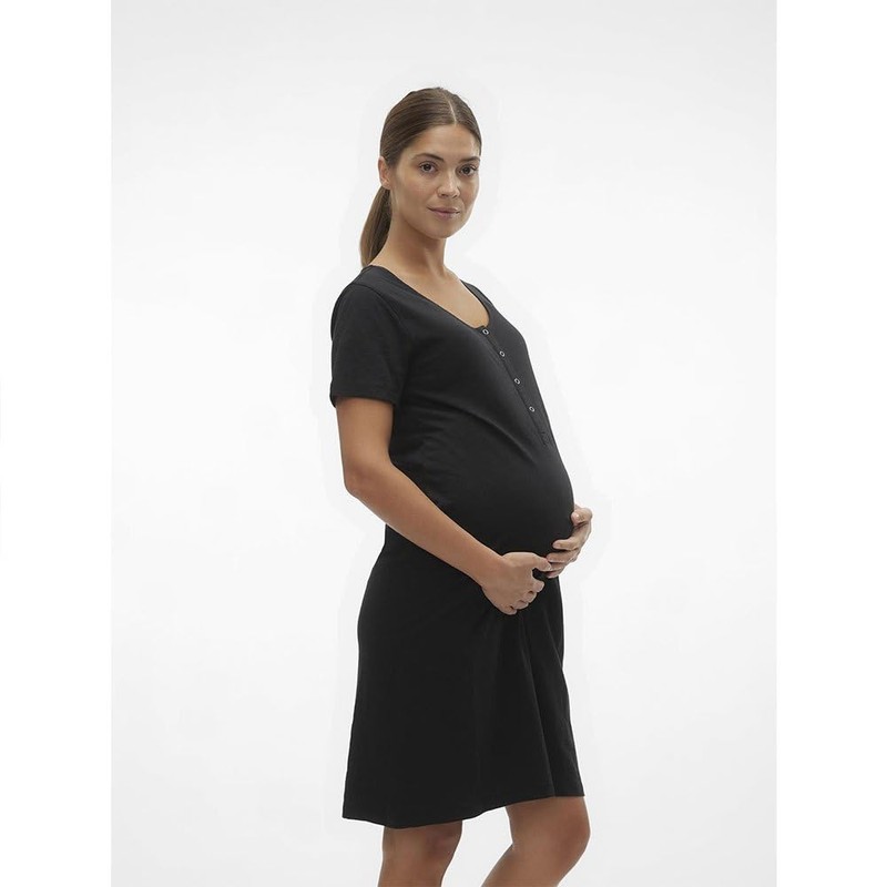 MAMALICIOUS Women's Mlmira Solid JRS Nightgown 2f A E. Noos,