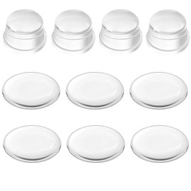 10 Packs Clear Rubber Door Bumpers (4 Pcs Door Bumper 1.5" & 6 Pcs Door Handle Stopper 2"), Doors Knob Wall Protector for Doors Handle, Cabinet Protection, Durable Self - Adhesive