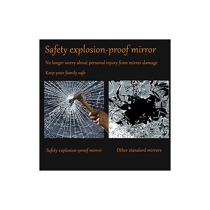 MIRTHIE 30 Inch Round Beveled Edge Mirror, Frameless Wall Mount