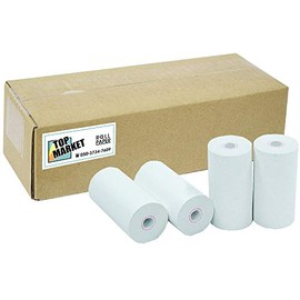 TOP Market Thermal Register Roll, 2.3 inches (58 mm), Paper Width x 1.2 inches (30 mm) Diameter x 0.3 inches (8 mm), Coreless, Pack of 10