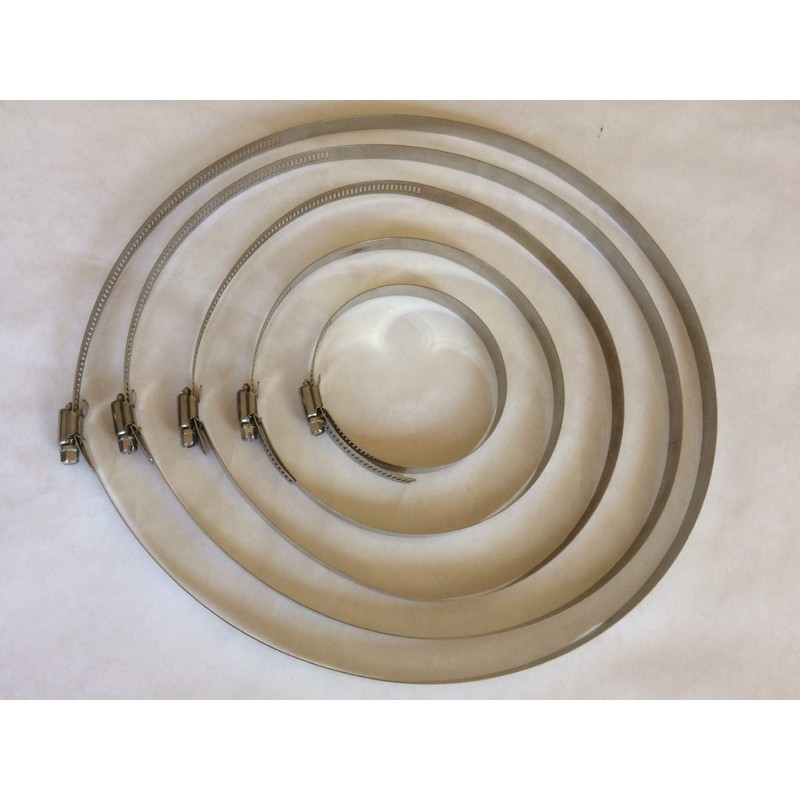 VABINK 10-Inch Stainless Steel Duct Clamps Hose Clips (2-Pack) with