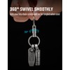 KeyUnity KA50 Detachable Key Ring Connector 2 pcs, Double-end Swivel
