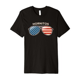 Hornitos, CA Vintage US Flag Sunglasses Premium T-Shirt