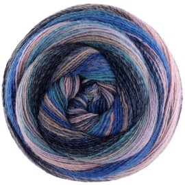 LANA GROSSA Gomitolo Arte Wick Yarn with Different Degrade Colour Gradients, Hand Knitting Yarn Made of 60% Virgin Wool and 40% Polyacrylic, 200 g Wool for Knitting and Crocheting, 700 m Yarn