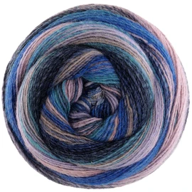 LANA GROSSA Gomitolo Arte Wick Yarn with Different Degrade Colour Gradients, Hand Knitting Yarn Made of 60% Virgin Wool and 40% Polyacrylic, 200 g Wool for Knitting and Crocheting, 700 m Yarn
