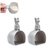 Tomaibaby 2pcs Plastic Measuring Scoops Mouse Shaped Kitchen Rice Scoops