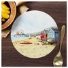 The Leonardo Collection LP94788 Sandy Bay Seaside Beach Huts Trivet, Fine China, Boxed