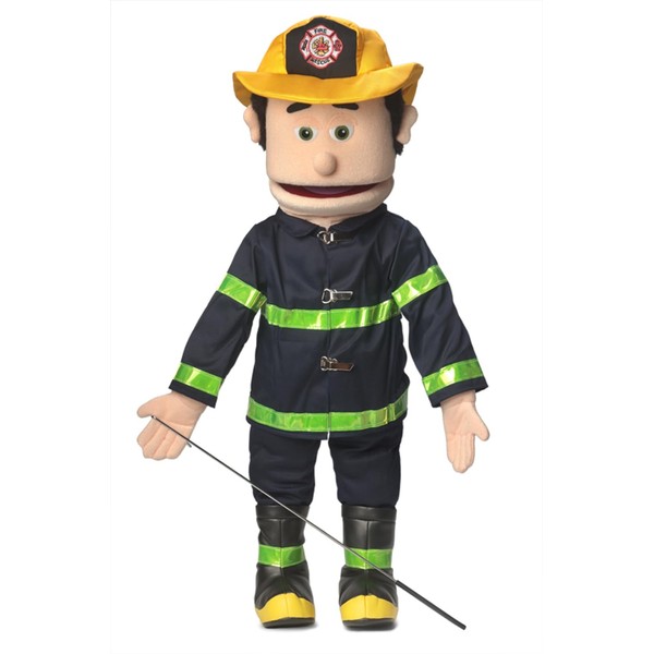 25" Fireman, Peach Male, Full Body, Ventriloquist Style Puppet
