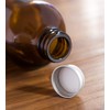 JUVITUS (4 Pack) 8 oz Amber Glass Boston Round Bottle