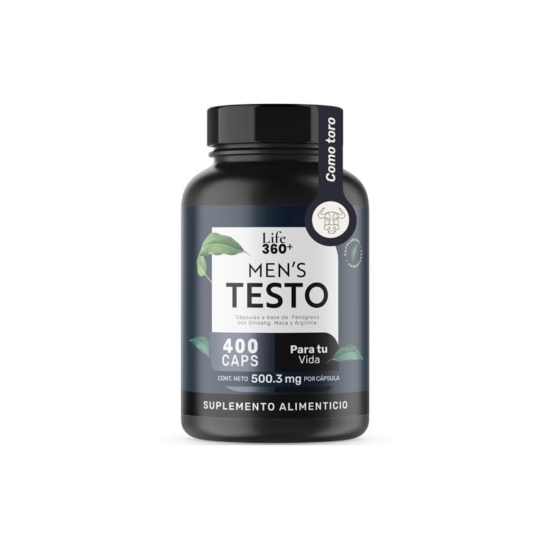 Life 360 Mens Testo 400 Cápsulas Por Envase Fenogreco Maca