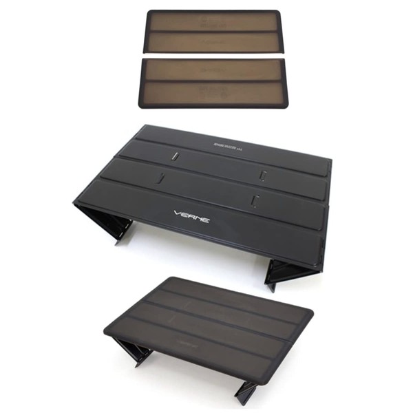 VERNE Bern Trekking Pad, Black, Outdoor, Aluminum, Low Table, Compact, Cutting Pad Included
