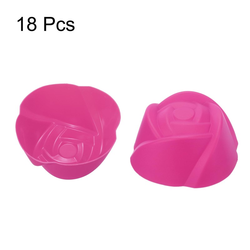 uxcell 18pcs Silicone Cupcake Liners, 2.75 Inch Reusable Baking Cups