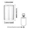 3 Pack Clear Glass Shade Covers Replacements, 5.5in Height, 3.9in